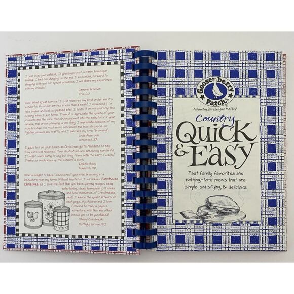 Gooseberry Patch Cookbooks Lot Of 2, Country Quick  & Easy and What’s For Dinner - Picture 13 of 16